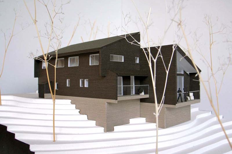 ニセコの別荘　模型写真