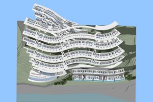 三河湾のシーサイドリゾート　アイソメ
