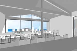 古宇利島のシーサイドヴィラ　レストラン内観